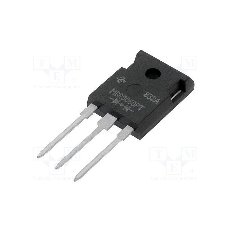 1 pcs x TAIWAN SEMICONDUCTOR - MBR3060PT - Diode: Schottky rectifying, THT, 60V, 15Ax2, TO247AD,