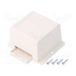 1 pcs x SUPERTRONIC - PP091W-S - Enclosure: multipurpose, X: 78mm, Y: 82mm, Z: 45mm, ABS, white