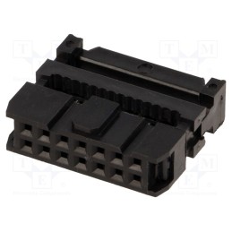 5 pcs x CONNFLY - DS1016-14MA2BB - Plug, IDC, female, PIN: 14, with cable clamp, IDC, for ribbon cable