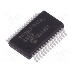 1 pcs x MICROCHIP TECHNOLOGY - PIC16LF18456-I/SS - IC: PIC microcontroller, 28kB, 32MHz, 1.8÷3.6VDC, SMD, SSOP28,