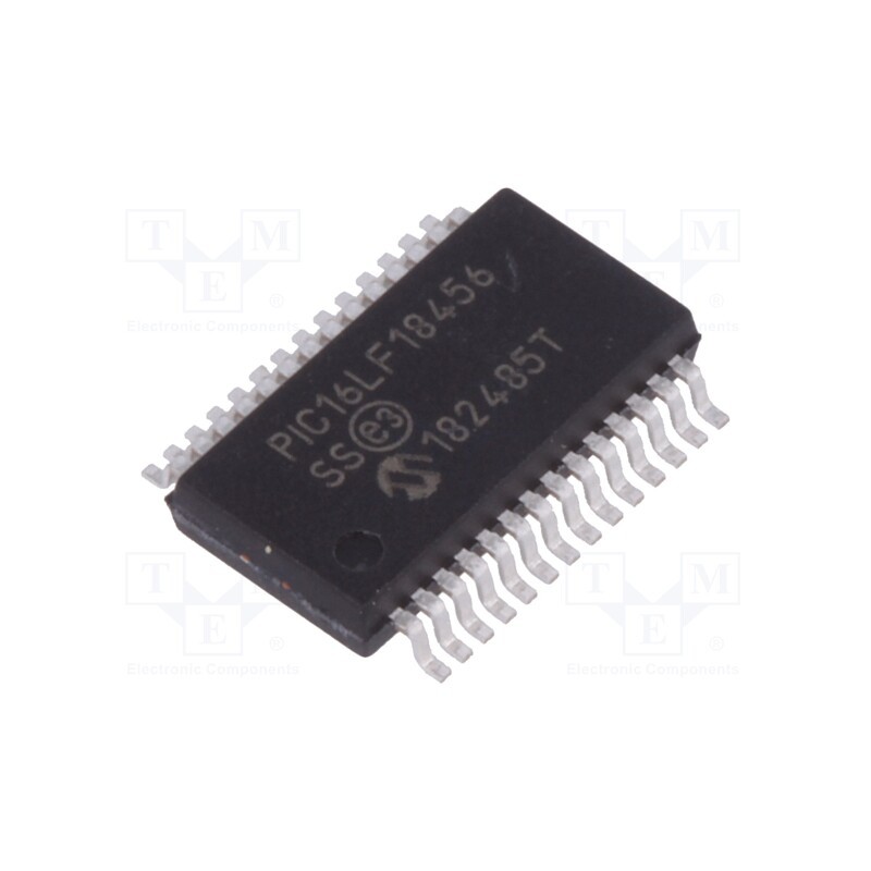 1 pcs x MICROCHIP TECHNOLOGY - PIC16LF18456-I/SS - IC: PIC microcontroller, 28kB, 32MHz, 1.8÷3.6VDC, SMD, SSOP28,