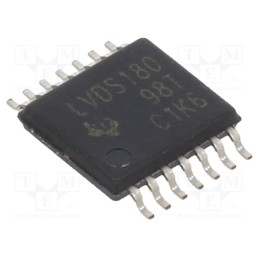 1 pcs x TEXAS INSTRUMENTS - SN65LVDS180PW - IC: interface, line driver,transceiver, 150Mbps,400Mbps, LVDS