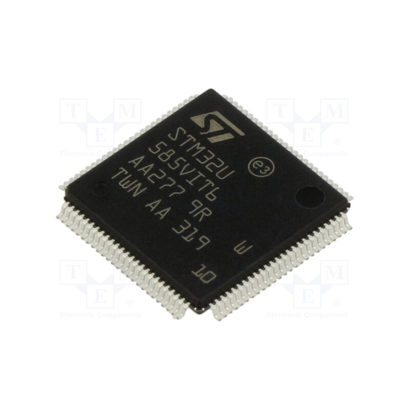 1 pcs x STMicroelectronics - STM32U585VIT6 - IC: ARM microcontroller, 160MHz, LQFP100, 1.71÷3.6VDC, 2MBFLASH