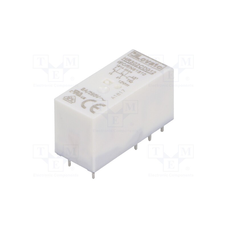 1 pcs x LOVATO ELECTRIC - HR302CD012 - Relay: electromagnetic, DPDT, Ucoil: 12VDC, 8A, 8A/250VAC, 8A/30VDC