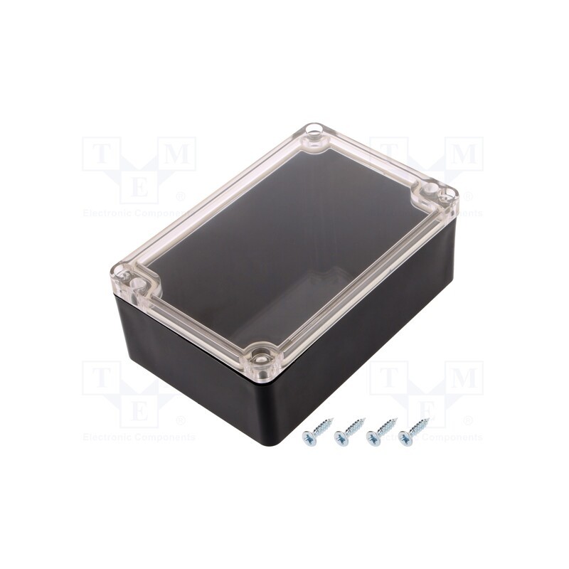 1 pcs x MASZCZYK - KM-176BKTRC - Enclosure: multipurpose, X: 90mm, Y: 135mm, Z: 50mm, ABS, black, IP65