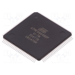 1 pcs x MICROCHIP TECHNOLOGY - ATMEGA6490P-AU - IC: AVR microcontroller, TQFP100, 1kBSRAM,2kBEEPROM,64kBFLASH