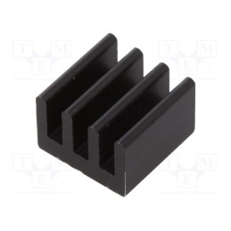 1 pcs x FISCHER ELEKTRONIK - ICK PLCC 28 - Heatsink: extruded, grilled, black, L: 11.8mm, W: 11.8mm, H: 8mm