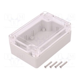 1 pcs x KRADEX - Z128JPH TM ABS-PC - Enclosure: multipurpose, X: 70mm, Y: 105mm, Z: 40mm, ABS, grey, gasket