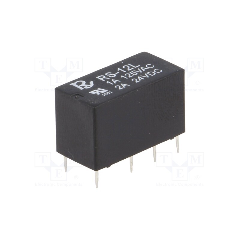 1 pcs x Recoy/RAYEX ELECTRONICS - RS-12-L - Relay: electromagnetic, DPDT, Ucoil: 12VDC, Icontacts max: 2A, PCB