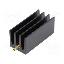 1 pcs x FISCHER ELEKTRONIK - SK437/35/STS - Heatsink: extruded, grilled, TO220, black, L: 35mm, W: 16mm, H: 16mm
