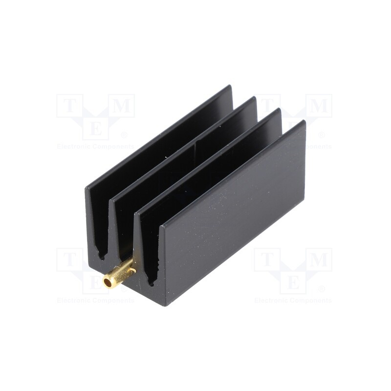 1 pcs x FISCHER ELEKTRONIK - SK437/35/STS - Heatsink: extruded, grilled, TO220, black, L: 35mm, W: 16mm, H: 16mm