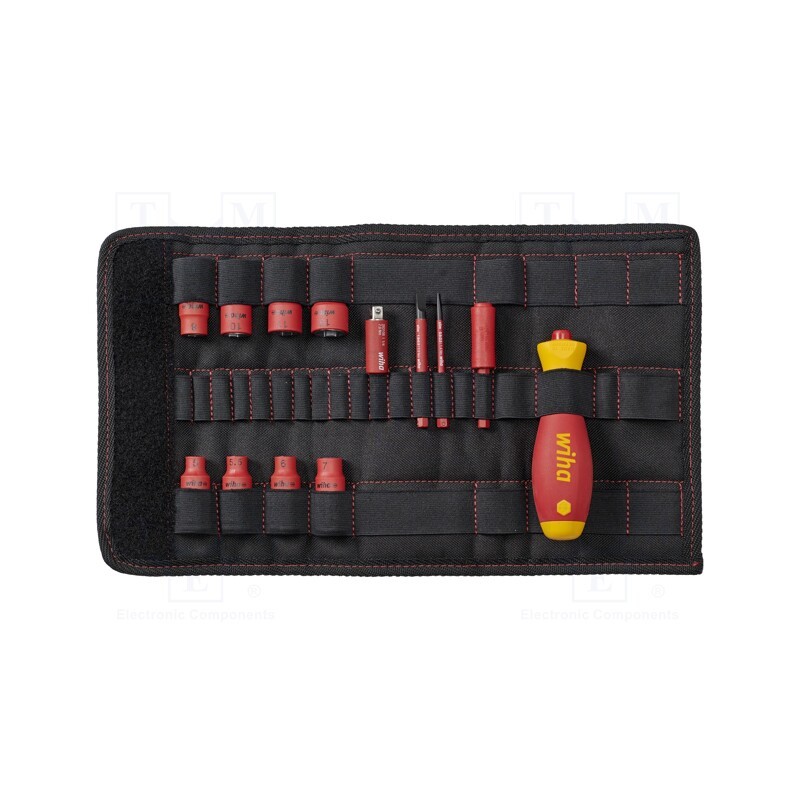 1 set x WIHA - 43467 - Wrenches set, 6-angles,insulated,socket spanner, steel, 1kVAC