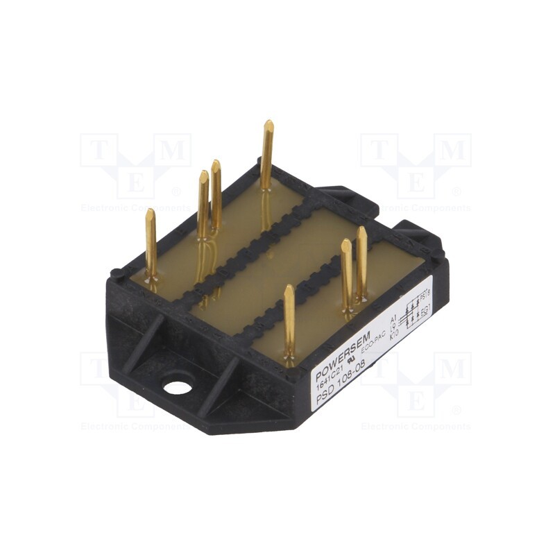 1 pcs x POWERSEM - PSD 108/08 - Bridge rectifier: three-phase, Urmax: 0.8kV, If: 117A, Ifsm: 900A