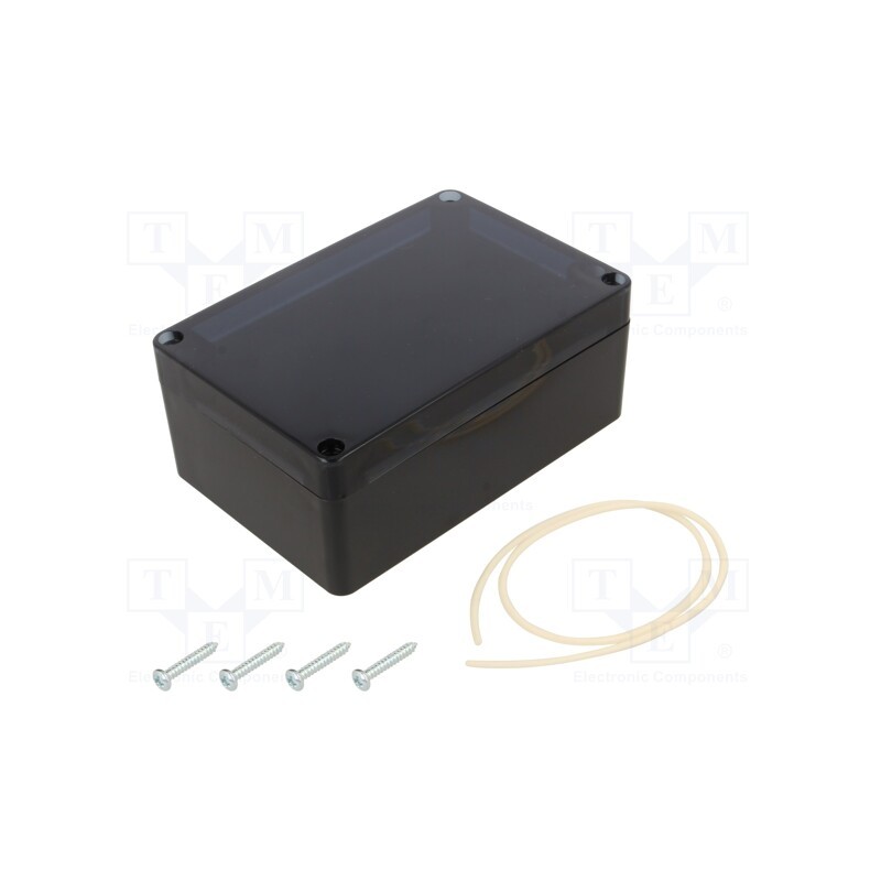 1 pcs x MASZCZYK - KM-175BKTRS - Enclosure: multipurpose, X: 90mm, Y: 135mm, Z: 55mm, ABS, black, IP65