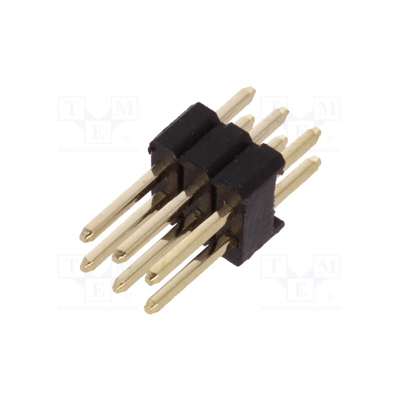 5 pcs x CONNFLY - DS1031-06-2*3P8BV41-3A - Pin header, pin strips, male, PIN: 6, straight, 1.27mm, THT, 2x3