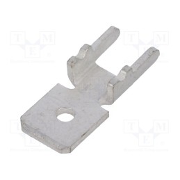5 pcs x KEYSTONE - 4902 - Terminal: flat, 6.4mm, 0.8mm, male, THT, brass, tinned, straight