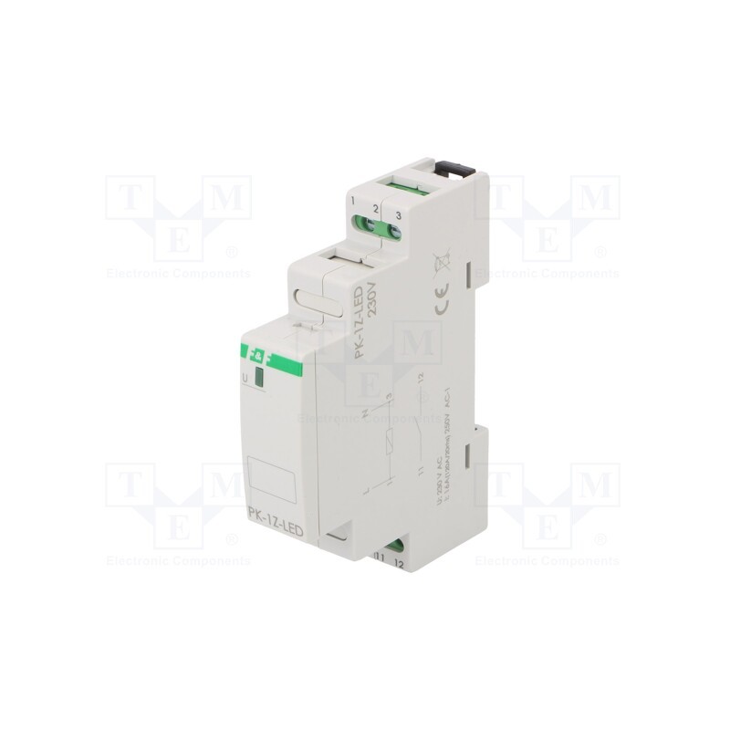 1 pcs x F&F - PK-1Z-LED-230V - Relay: installation, impulse, NO, Ucoil: 230VAC, 16A, -25÷50°C, IP20