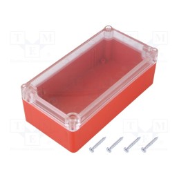 1 pcs x KRADEX - Z58PH ABS RED - Enclosure: multipurpose, X: 82mm, Y: 158mm, Z: 55mm, ABS, red, gasket