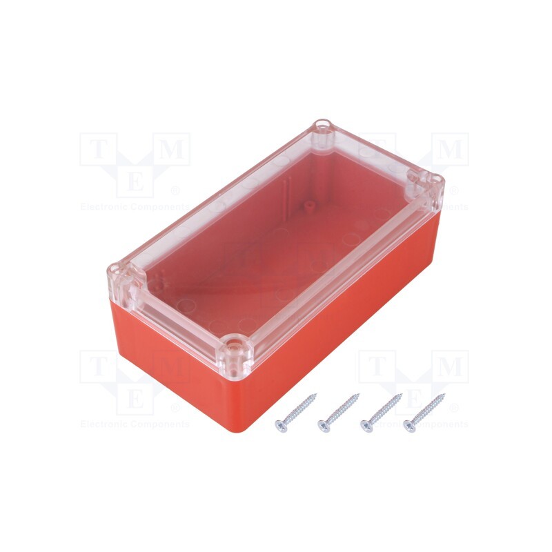 1 pcs x KRADEX - Z58PH ABS RED - Enclosure: multipurpose, X: 82mm, Y: 158mm, Z: 55mm, ABS, red, gasket