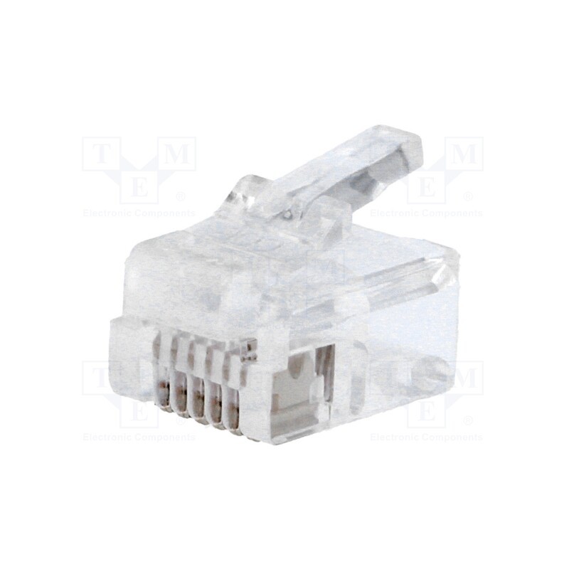 5 pcs x MH CONNECTORS - MHRJ126P6CR - Plug, RJ12, PIN: 6, Layout: 6p6c, for cable, IDC,crimped