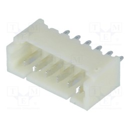5 pcs x JOINT TECH - A1250WV-6P - Socket, wire-board, male, 1.25mm, PIN: 6, THT, 125V, 1A, tinned