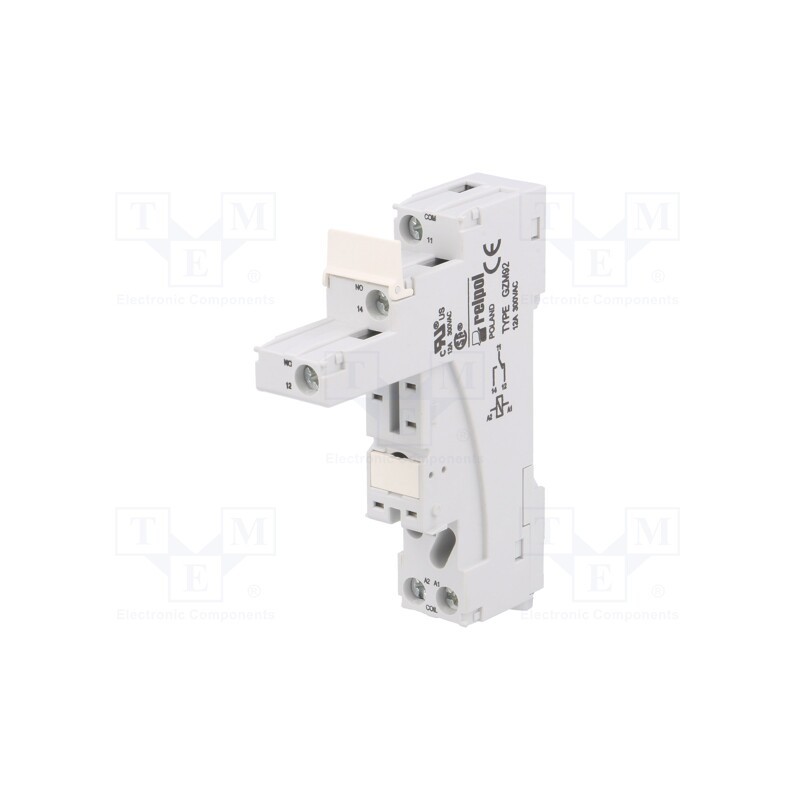 1 pcs x RELPOL - GZM92 - Socket, PIN: 5, 12A, 300VAC, on panel,for DIN rail mounting