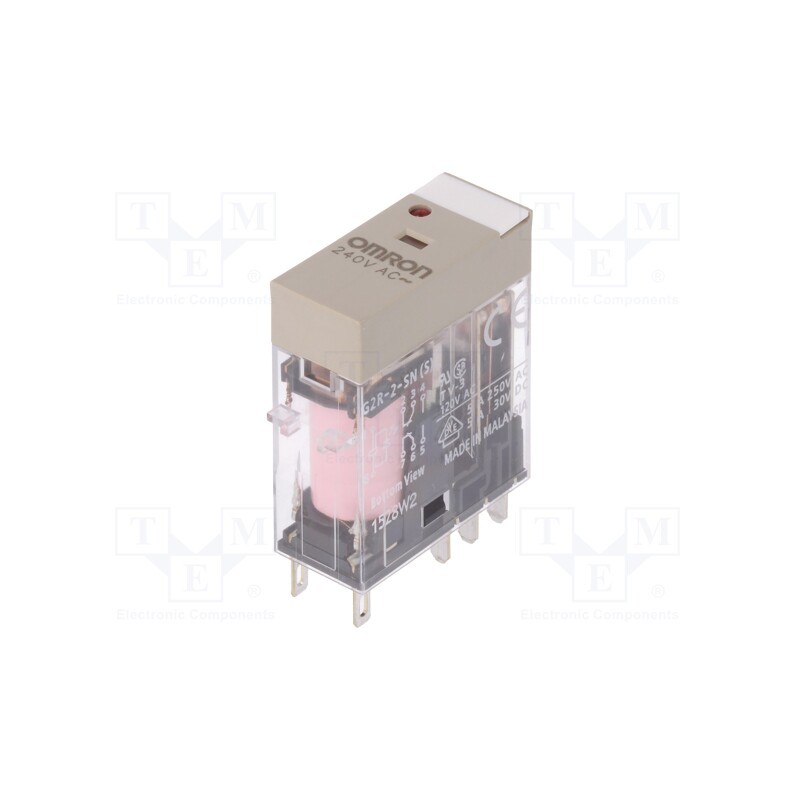 1 pcs x OMRON - G2R-2-SN 240VAC (S) - Relay: electromagnetic, DPDT, Ucoil: 240VAC, Icontacts max: 5A
