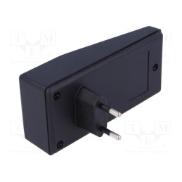 1 pcs x SUPERTRONIC - PP059N-S - Enclosure: for power supplies, X: 120mm, Y: 56mm, Z: 18mm, ABS, black