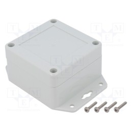 1 pcs x KRADEX - ZP75.75.45UJH TM PC - Enclosure: multipurpose, X: 75mm, Y: 75mm, Z: 45mm, ZP, polycarbonate