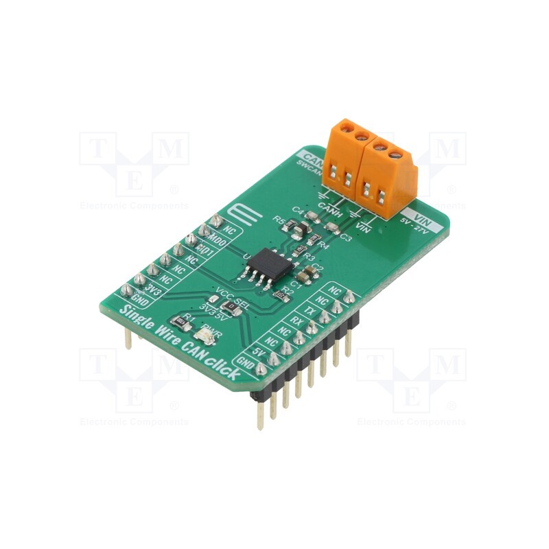 1 pcs x MIKROE - SINGLE WIRE CAN CLICK - Click board, CAN controller, GPIO,UART, NCV7356, prototype board