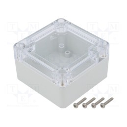1 pcs x KRADEX - ZP75.75.45JPH TM PC - Enclosure: multipurpose, X: 75mm, Y: 75mm, Z: 45mm, ZP, polycarbonate