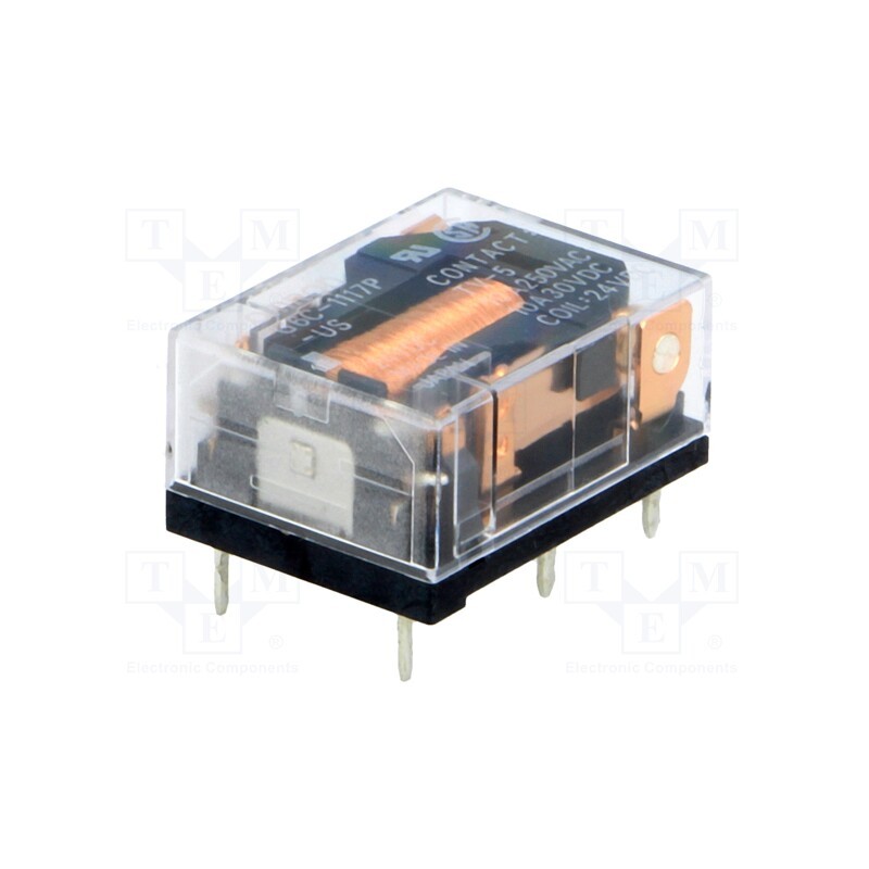 1 pcs x OMRON OCB - G6C-1117P-US 24VDC - Relay: electromagnetic, SPST-NO, Ucoil: 24VDC, Icontacts max: 10A