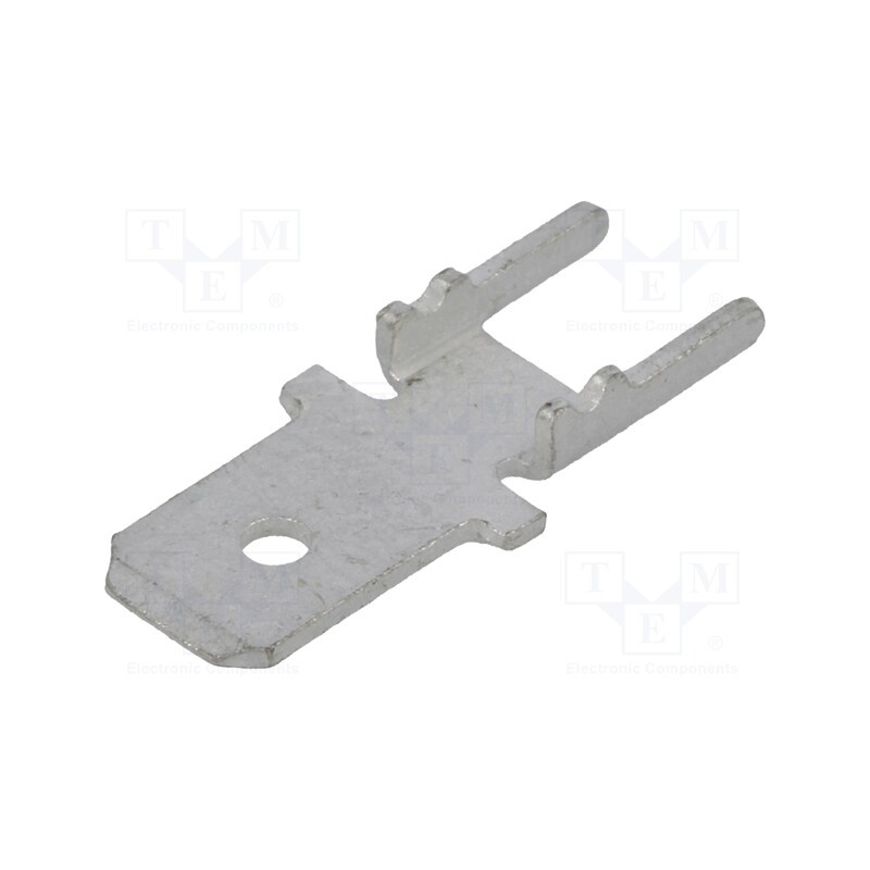 5 pcs x KEYSTONE - 4900 - Terminal: flat, 4.8mm, 0.5mm, male, THT, brass, tinned, straight