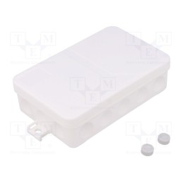 1 pcs x SPELSBERG - 34861601 - Enclosure: junction box, X: 85mm, Y: 130mm, Z: 37mm, IP55, white