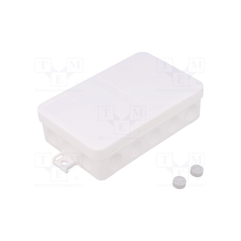 1 pcs x SPELSBERG - 34861601 - Enclosure: junction box, X: 85mm, Y: 130mm, Z: 37mm, IP55, white