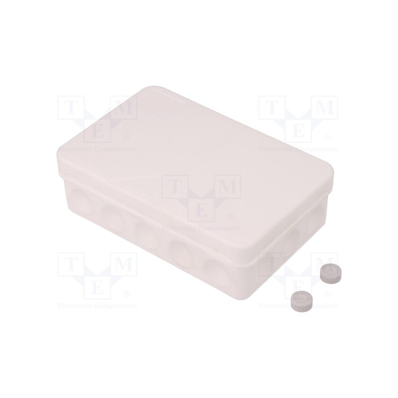 1 pcs x SPELSBERG - 34661601 - Enclosure: junction box, X: 85mm, Y: 130mm, Z: 37mm, IP55, white