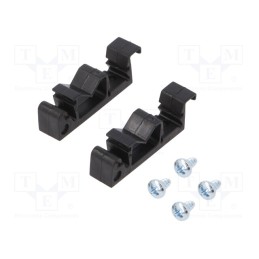 1 set x HAMMOND - 1427DINCLIP - DIN rail mounting bracket, black, polyamide, Rail: TS35