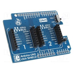 1 pcs x MIKROE - ARDUINO UNO CLICK SHIELD - Multiadapter, mikroBUS socket x2, Add-on connectors: 2