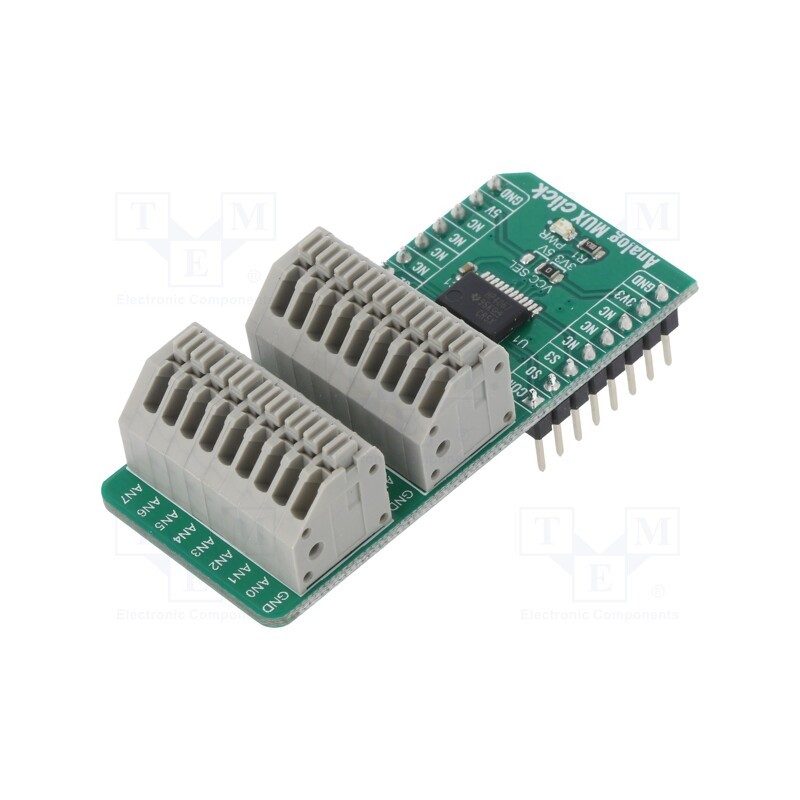 1 pcs x MIKROE - ANALOG MUX CLICK - Click board, analog multiplexer, GPIO, CD74HC4067, 3.3VDC,5VDC