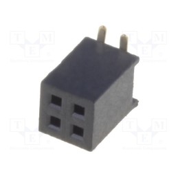 5 pcs x CONNFLY - DS1065-05-2*2S8BSXT - Socket, pin strips, female, PIN: 4, straight, 1.27mm, SMT, 2x2, 1A