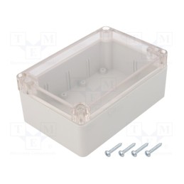 1 pcs x MASZCZYK - KM-175GTRC - Enclosure: multipurpose, X: 90mm, Y: 135mm, Z: 55mm, ABS, grey, IP65