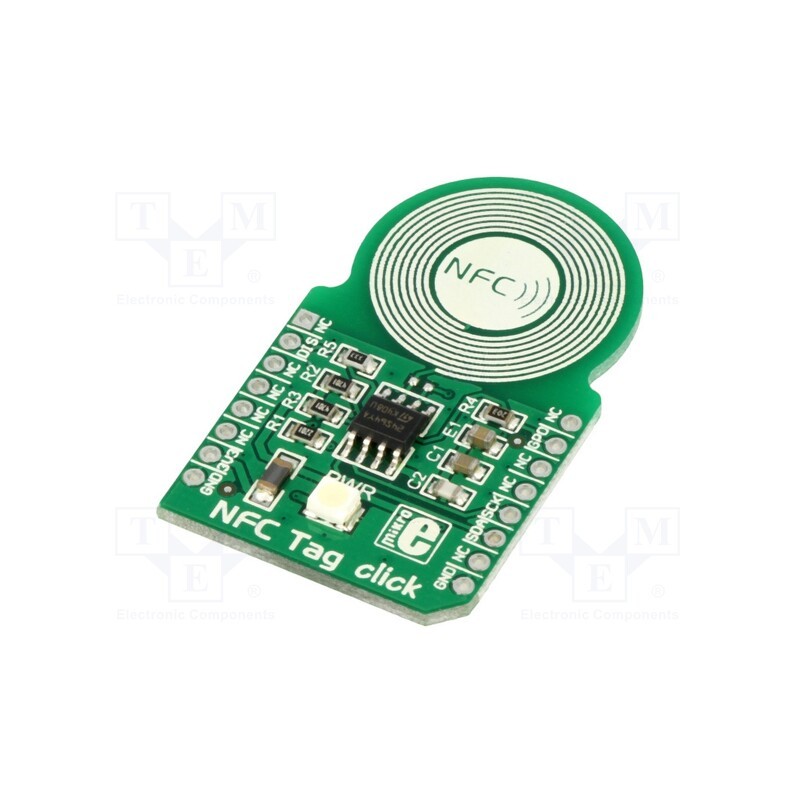 1 pcs x MIKROE - NFC TAG CLICK - Click board, RFID, I2C, M24SR64, prototype board, 3.3VDC