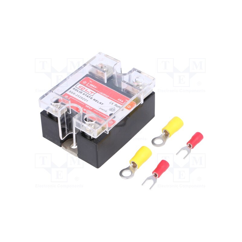 1 pcs x QLT POWER - SSR-2528ZD1 - Relay: solid state, Ucntrl: 4÷16VDC, 25A, 24÷280VAC, Series: SSR-Z