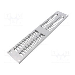 1 pcs x FIBRAIN - FB2045 - Front panel, 2U, Panel colour: grey, double