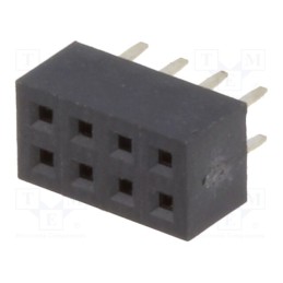 5 pcs x CONNFLY - DS1026-05-2*4S8BV - Socket, pin strips, female, PIN: 8, straight, 2mm, THT, 2x4, L2.7mm