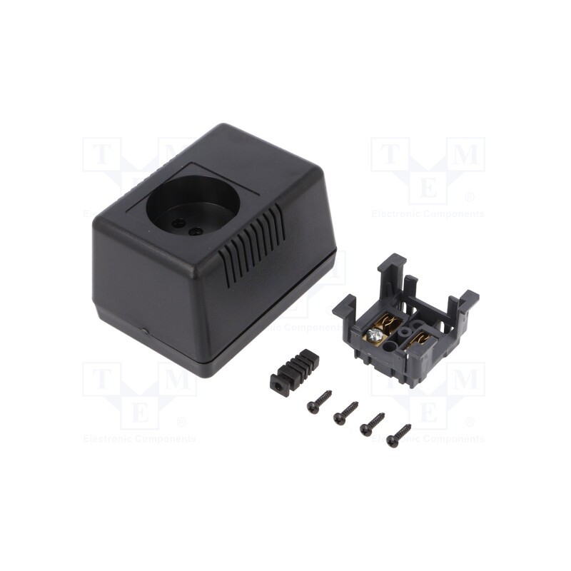 1 pcs x MASZCZYK - KM-49C/BK - Enclosure: for power supplies, without earthing, X: 65mm, Y: 90mm