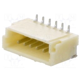 5 pcs x JOINT TECH - A1001WV-S-6P - Socket, wire-board, male, 1mm, PIN: 6, SMT, 50V, 1A, tinned, 20mΩ