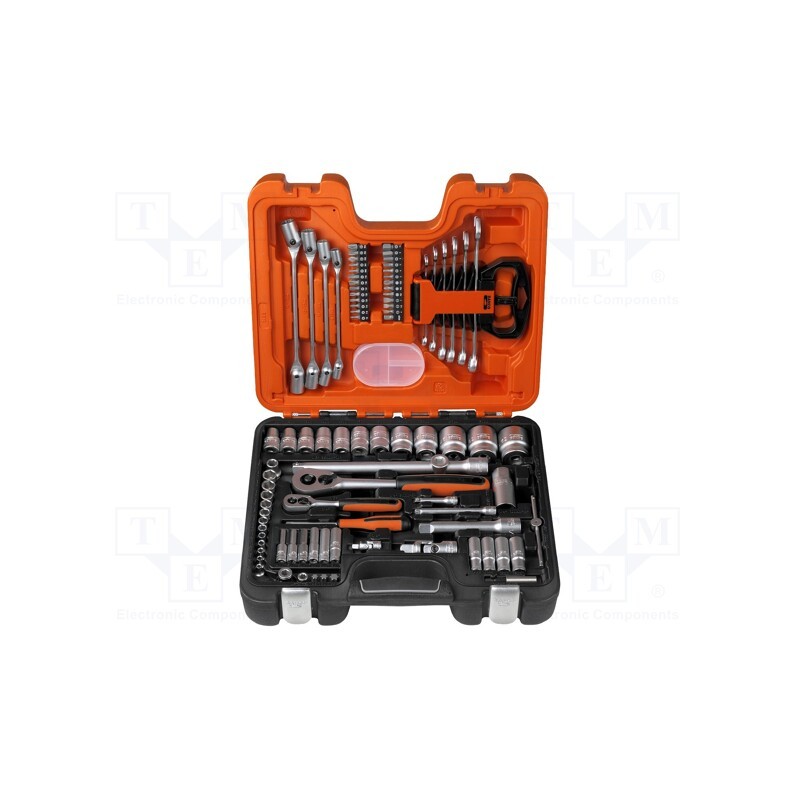 1 set x BAHCO - S910 - Wrenches set, Chrom-vanadium steel, Mounting: 1/2',1/4', 91pcs.