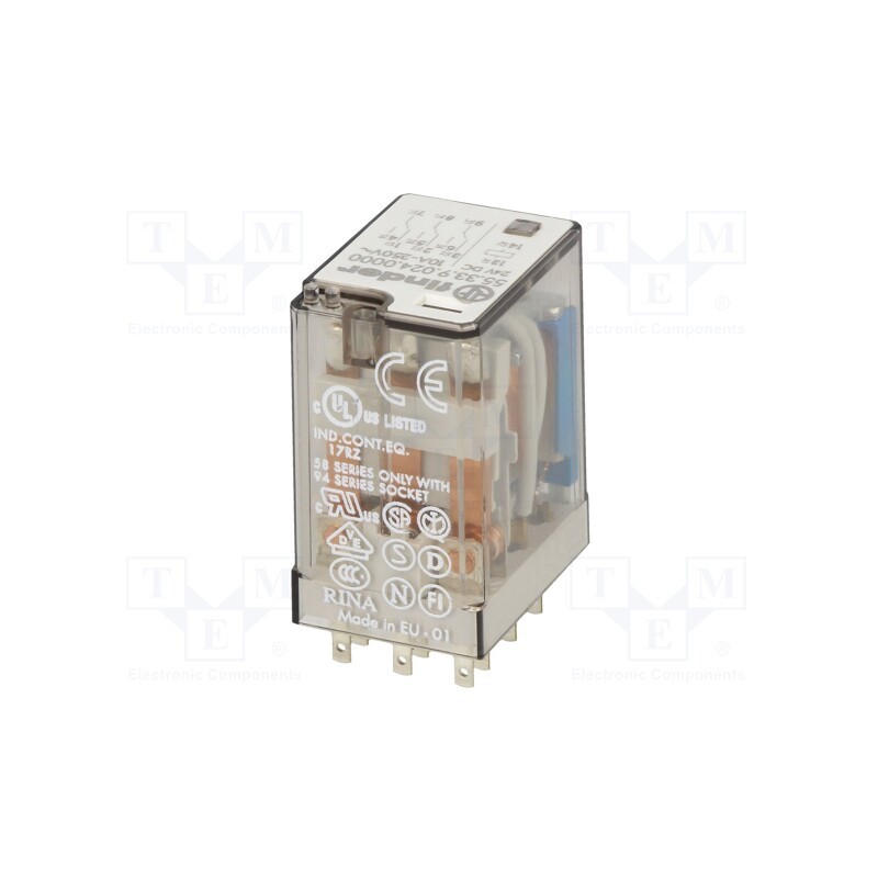 1 pcs x FINDER - 55.33.9.024.0000 - Relay: electromagnetic, 3PDT, 24VDC, industrial, Series: 55.33