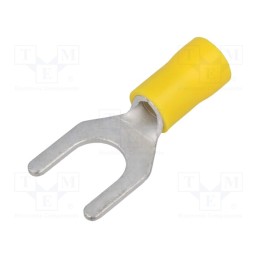 5 pcs x NINIGI - ST-098/Y - Tip: fork, M8, Ø: 8.4mm, 4÷6mm2, crimped, for cable, insulated